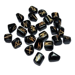 MEJOR PIEDRA CURATORIA CRISTAL AZUL APATITA RUNE SET CRISTAL CURACIÓN 25 PIEZAS GRABADO APATITA RUNE STONE AGATE RUNE SET - Product Image 5