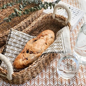 ชุดตะกร้าใส่ขนมปังทรงรี 2 ใบ ทำจากหญ้าทะเล ตะกร้าเก็บของทำมือ ขายส่ง เป็นมิตรกับสิ่งแวดล้อม ผลิตในเวียดนาม - Product Image 5