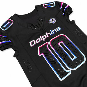 Maillot de football américain léger à faible MOQ, entièrement sublimé, en tissu mesh, pour hommes et jeunes, uniforme d'équipe de sport d'hiver, nom du joueur - Product Image 2