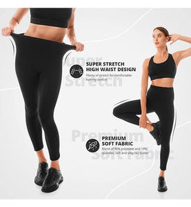 New Women's Leggings Elastic Waist Breathable Quick Dry Soft Fabric <b>Tummy</b> <b>Control</b> Exercise Gym Wear Yoga Pants 2025 - Product Image 3