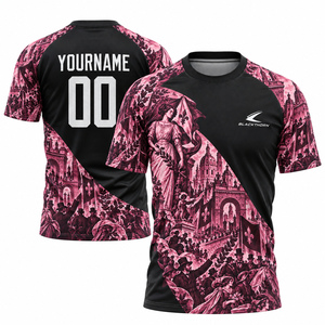 Camiseta de Fútbol Personalizada por Sublimación para Hombre, Venta al por Mayor, Secado Rápido, Transpirable, Manga Raglán, Bloques de Color, Camiseta de Entrenamiento, Uniforme de Fútbol para Equipo - Product Image 1