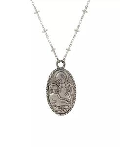 Collana con Simboli di Fede: Madonna con Bambino Ovale |   2028 - Product Image 1