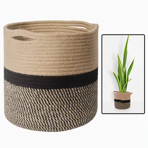 Decorative Jute <b>Tree</b> <b>Pot</b> – Eco Friendly Natural Fiber <b>Plant</b> <b>Pot</b> Cover for Modern and Traditional Homes - Product Image 1