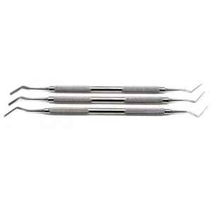 Lot de 6 instruments dentaires professionnels en métal et bois pour l'extraction dentaire, les détartrages et le retrait des obturations molaires - Product Image 3