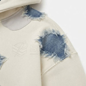 Bulk Apparel Supplier Oversized Style <b>Men</b> Distressed Hoodies Washed Cotton <b>Pullover</b> Design <b>For</b> Modern Casual Collections - Product Image 4
