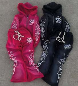 Chándal Unisex de Talla Grande para Invierno, Informal, Grueso, Ecológico, Lavado Ácido, con Tela Transpirable para Uso Diario - Product Image 1