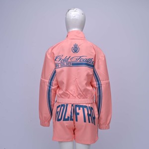Gold <b>Feather</b> Pink Racer Jacket <b>With</b> Number 24 Print Zipper Closure Sporty Style Unisex Spring Wear Casual <b>Top</b> <b>with</b> Custom Logo - Product Image 6