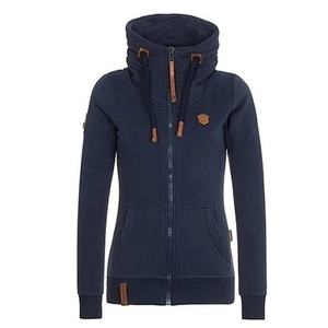 Sudadera con capucha y doble cremallera para mujer, con dobladillo acanalado, de jersey ligero, al por mayor, fabricante de ropa casual, ropa personalizada - Product Image 2