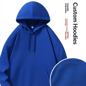 Regular Full Sleeve Hoodie & <b>Sweatshirts</b> Premium <b>Grey</b> Relaxed Fit <b>Men</b> Oversized Blank Streetwear Drop Shoulder Pullover Custom - Product Image 1