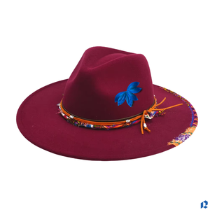 Sombrero Fedora Unisex Vintage de Fieltro Estilo Trilby Boho con Cinturón Trenzado Decorativo, Gorra Casual de Poliéster para Playa, OEM ODM Personalizado - Product Image 2