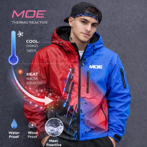 Thermochromic Streetwear Top Heat Reactive Water Reactive Lightweight Windbreaker Waterproof Running <b>jacket</b> for <b>men</b> OEM Supplier - Product Image 4