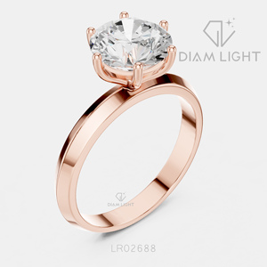 Bague de fiançailles en or blanc 14 carats avec diamant de laboratoire de 1,88 carat, coupe ronde, bague de mariée, certifiée IGI, bijoux fins, cadeau pour femme - Product Image 4