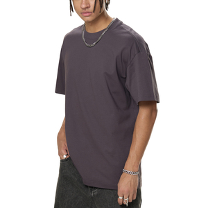 Wholesale Customizable Logo Exceptional Quality Tshirt Blank Plain Heavyweight <b>Drop</b> Shoulder Tee 100%Cotton Printing Embroidery - Product Image 3