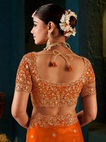 Saree Pesta Wanita Premium Fandy Silk Anti Kusut dengan Blus Desainer Tanpa Jahitan, Pakaian Etnik India yang Elegan