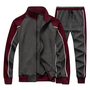 Ensembles de survêtements pour hommes avec fermeture éclair, pantalons de jogging personnalisables, streetwear, col montant, tenues de sport automne - Product Image 4