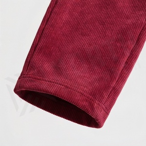 Survêtement unisexe en velours rouge à manches longues, à capuche, couleur unie, vêtements de sport décontractés avec poches latérales, taille élastique, vêtements d'automne - Product Image 6