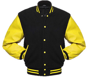 Veste de baseball pour homme, manches 100% cuir, 100% laine de qualité, broderie chenille personnalisée, dernier modèle - Product Image 4