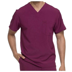 Ensemble de blouses médicales pour hommes, coupe moderne, pantalon à taille élastiquée, tissu en velours côtelé respirant, design personnalisable, haute qualité, pour hôpital - Product Image 6