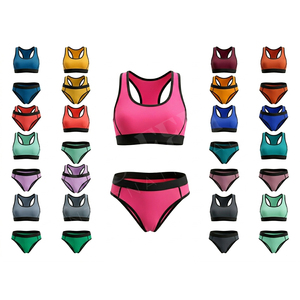 Conjunto de Bikini Deportivo de Dos Piezas con Cintura Alta, Cómodo, Personalizado OEM, Venta al por Mayor, Traje de Baño Personalizado con Espalda Cruzada, Ropa de Playa de Verano - Product Image 1