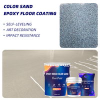 Système de revêtement de sol en résine époxy écologique à base de sable, auto-nivelant, peinture de sol en sable coloré, liquide à appliquer au pinceau