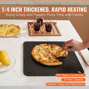 Pietra per Pizza in Acciaio al Carbonio Pretrattata 40x37x0,6 cm, 20 Volte Più Conduttiva, Certificata LFGB - Product Image 3