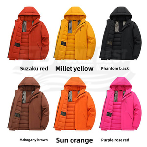 Autumn Winter Slim Fit Varsity <b>Jackets</b> Thickened <b>Waterproof</b> Stand Collar Warm Cotton-<b>padded</b> Outdoor Casual Windproof - Product Image 3