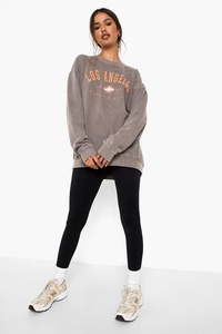 Pull à capuche en coton avec Logo 3D en relief pour femme - Product Image 4
