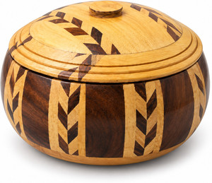 Recipiente de Madera Moderno y de Lujo Hecho a Mano para Roti y Chapati, Apto para Lavavajillas, Ecológico, Hermético, para Almacenamiento y Exhibición de Alimentos, Tarro para Especias - Product Image 6