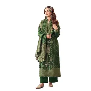 巴基斯坦salwar kameez女装草坪棉shalwar kurti eid系列派对休闲服3件套女式2022印度