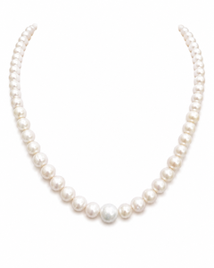 Collier de perles d'eau douce naturelles, bijoux en perles faits à la main, collier élégant et classique pour femmes, vente en gros - Product Image 1