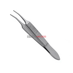 Pinzas Iris 1x2 con Dientes Curvos de 3 Pulgadas, Instrumentos Oftálmicos de Microcirugía, Pinzas Quirúrgicas de Precisión de Acero Inoxidable Delicado - Product Image 2