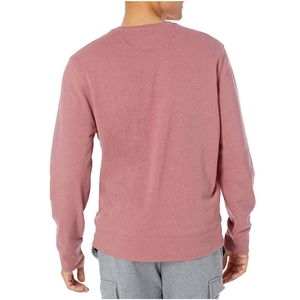 Sudadera de Cuello Redondo para Hombre, Corte Regular, Color Sólido, Tejido de Algodón, Estilo Casual para Otoño, Pantalones Grises, Zapatillas Blancas - Product Image 5
