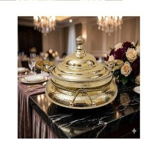 Gold Chafing <b>Dish</b> Stainless Steel Made Tabletop Heavy Duty <b>Serving</b> Best Top Quality Wholesale Latest Standard Chafing <b>Dish</b> - Product Image 1
