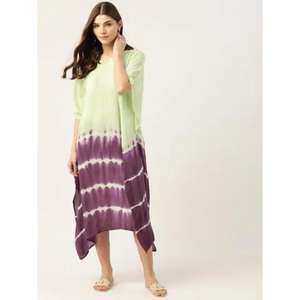 Caftán para Mujer Teñido a Mano de Primera Calidad, Hermoso Caftán Informal Teñido a Mano, Vestido Caftán Holgado - Product Image 2