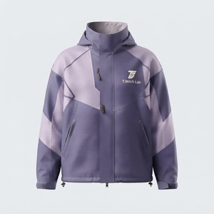 Chaqueta Cortavientos para Hombre, Personalizada con Logotipo, de Alta Calidad, Impermeable, Transpirable, Ligera, de Secado Rápido, con Cierre de Cremallera y Mangas Completas - Product Image 1
