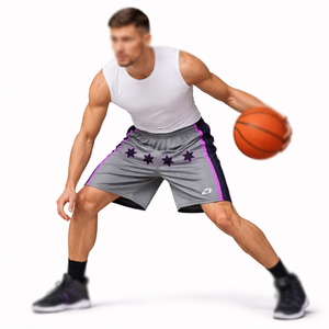 Shorts de basketball en maille respirante pour hommes avec cordon de serrage à la taille, légers, pour l'entraînement sportif sur terrain, vêtements de sport OEM - Product Image 4