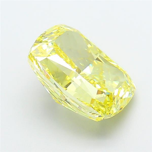Diamante suelto cultivado en laboratorio, corte cojín, color amarillo vivo, certificado CVD, brillo radiante para joyería fina y elegante. - Product Image 4