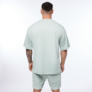 Camiseta Deportiva de Manga Larga con Cuello Redondo para Hombre, 100% Algodón, Transpirable, de Secado Rápido, Corte Regular, para Entrenamiento Muscular, 280g - Product Image 3