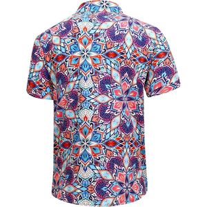 Chemises de cowboy pour hommes, style bohème, chemise hawaïenne personnalisée, anti-humidité, séchage rapide, manches courtes, chemises habillées tropicales pour hommes - Product Image 2