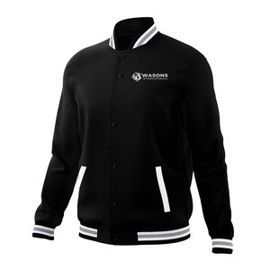 Blouson universitaire urbain pour homme, léger avec doublure matelassée, tendance, pour l'extérieur, avec bordure côtelée classique, look stylé - Product Image 1