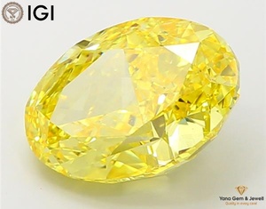 เพชรทรงรี สำหรับจี้แฟนซีสุดพิเศษ สีเหลืองแฟนซีสดใส ความสะอาดระดับ VS1 เพชรที่เพาะเลี้ยงในห้องปฏิบัติการด้วยเทคนิค CVD พร้อมใบรับรอง IGI น้ำหนัก 5.00 กะรัต - Product Image 6
