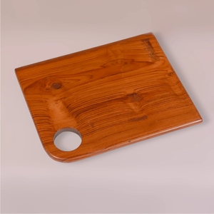 Planche à découper en bois massif sur mesure, planche à découper en noyer de qualité supérieure, planche de boucher robuste, plateau de service de cuisine avec poignée - Product Image 2