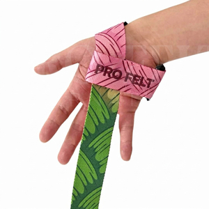 สายรัดยกน้ำหนักแบบปรับได้สำหรับขายส่ง สายรัดข้อมือสำหรับออกกำลังกาย สายรัดฝึกเดดลิฟท์ สายรัดจับยึดทำจากผ้าไนลอนแคนวาสสำหรับการเพาะกาย - Product Image 4