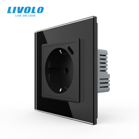 Livolo EU-Standard Luxus Glaspanel Europäische Steckdose mit Typ-C Ladeanschluss 18W Hochleistungs-Schnellladestecker