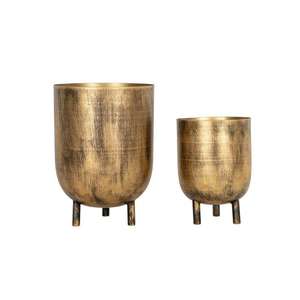 Macetero de Metal Resistente con Soporte para Decoración de Patio, Terraza y Jardín - Product Image 1