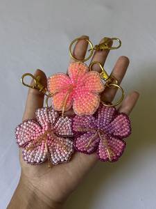Handmade Embroidery Beaded Keychain with Premium Beadwork Decorative Key <b>Ring</b> for Everyday Use - Product Image 4