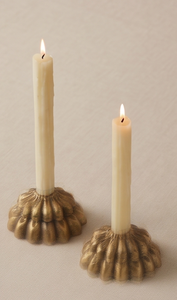 Support à bougies vintage en métal doré à plusieurs niveaux et festonné, finition antique élégante, texture moulée, porte-bougie votif décoratif, lanterne cannelée - Product Image 5