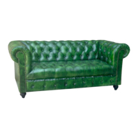Sofá Chesterfield Verde Polo de Diseño Nuevo 2026, Tapizado en Tela, con Relleno de Espuma, de 2 Plazas, para Sala de Estar, Comedor, Villa u Hotel