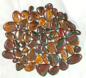 Cabochon lisse en pierre de sang naturelle, grossiste de pierres précieuses, utilisé pour la fabrication de bijoux, forme mélangée de pierres précieuses faites à la main - Product Image 2