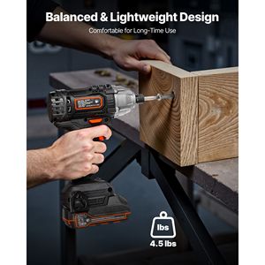 Kit Avvitatore a Impulsi Elettrico Senza Fili con Motore Potente da 20V, Velocità Massima 2800 RPM, con Batteria e Caricabatterie, Attacco da 1/4 di Pollice per Lavori Artigianali e Uso Domestico - Product Image 4